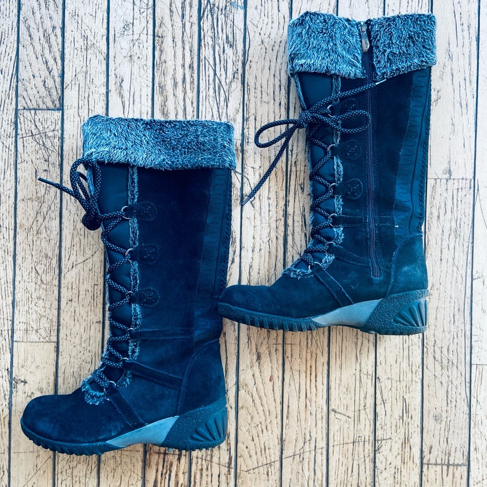 Khombu Faux Fur Lined Microsuede Tall Winter Boots - 6M